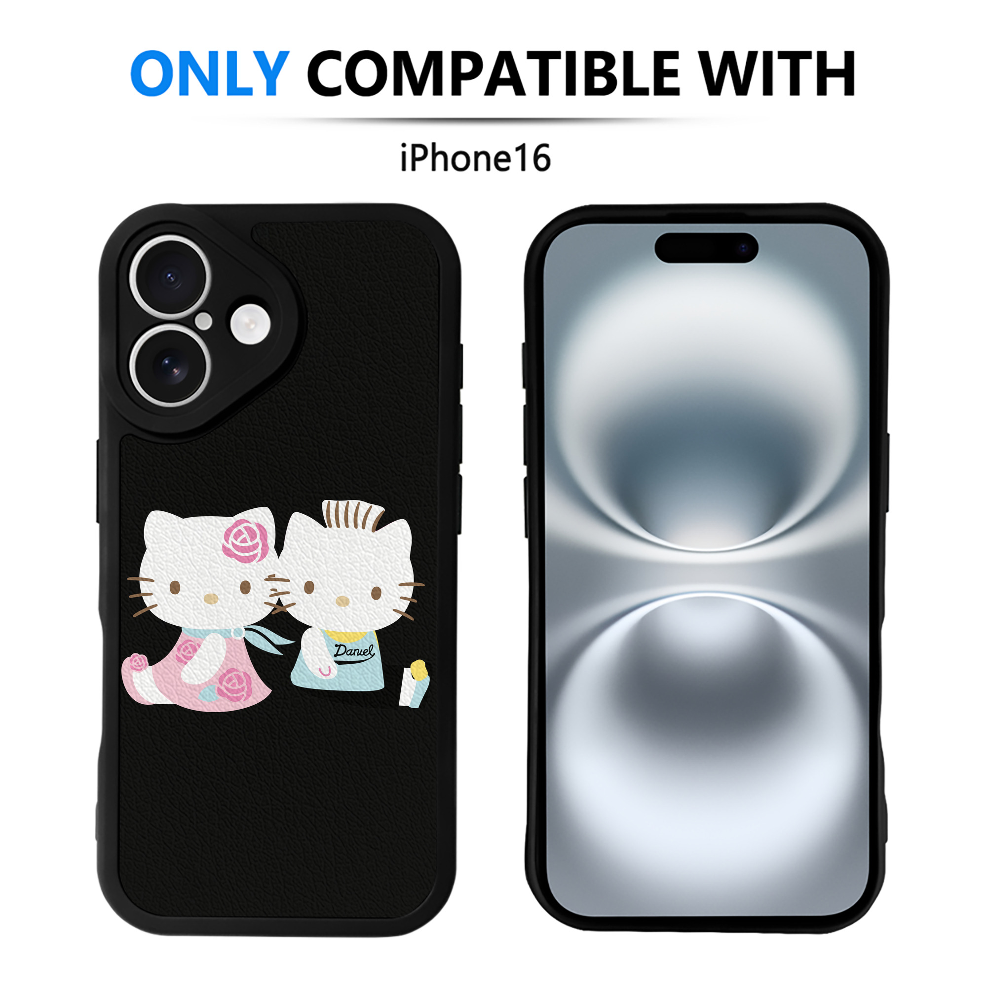 （画像用） Hello Kitty ハローキティ 【iPhone 16シリーズ対応】シリコンスマホケース（レザー調） 材質：シリコン